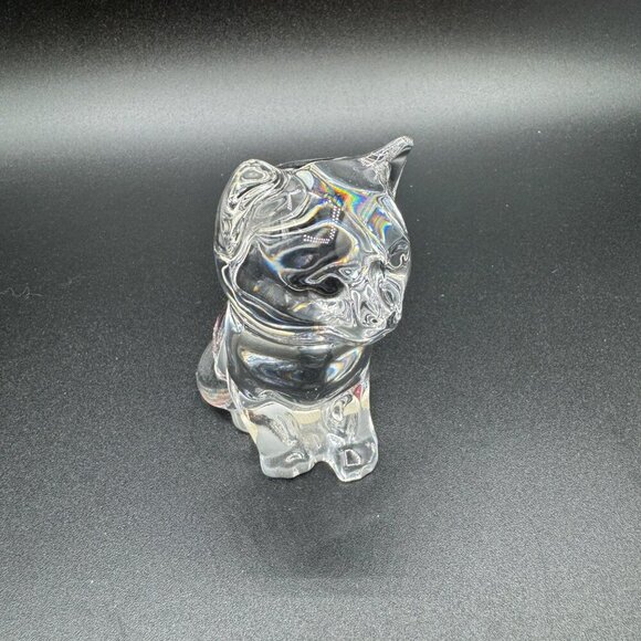 PRINCESS HOUSE Lead Crystal Vintage Cat Kitten Figurine - Picture 4 of 8